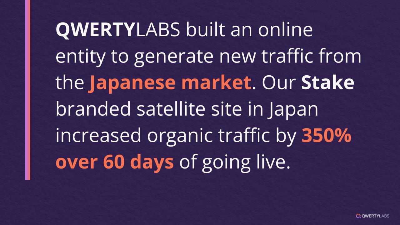 STAKE.JPN.COM case study slide 2